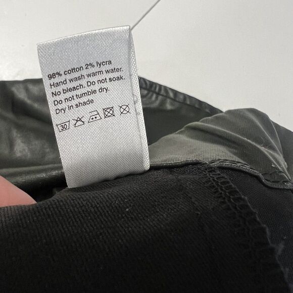 Bevy Flog Sz 29 Dafna Pants Faux Leather Coated Green - Picture 9 of 11